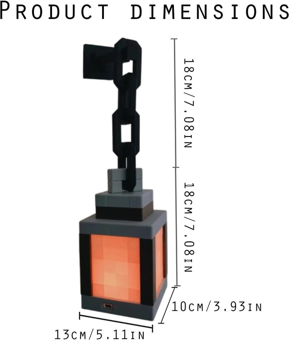 Pixel Lantern Night Light 16 Color LED Wall Mood Night Light