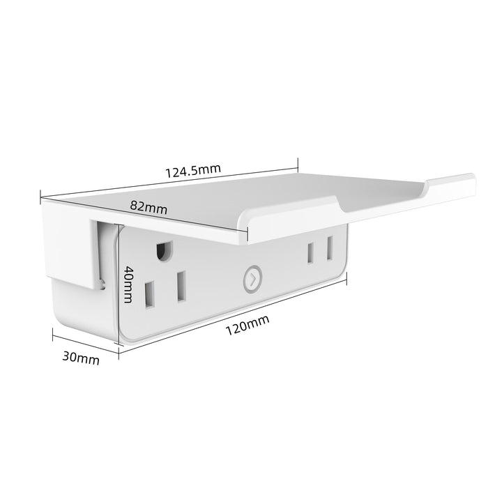 WiFi Dual Socket Smart Plug with Stand Compatile with Alexa, Google Assitant