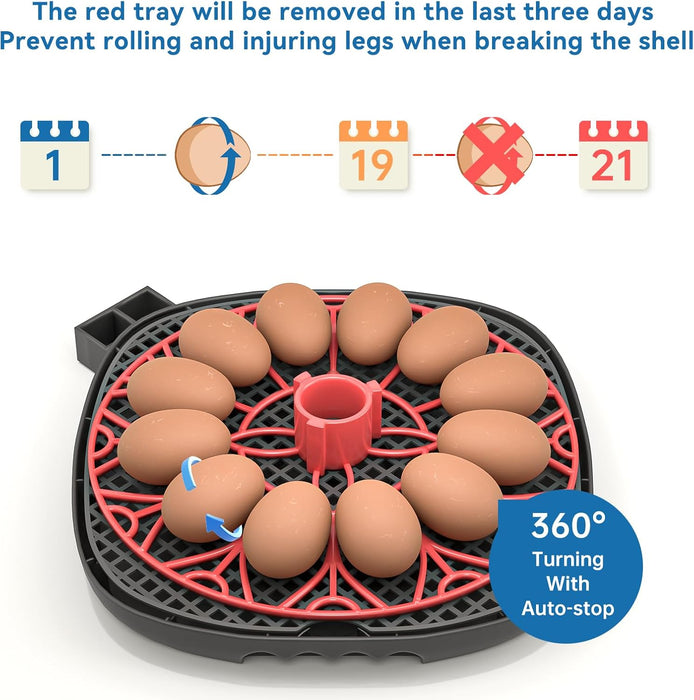 Smart Chicken Incubators for Hatching Eggs with Automatic Turner