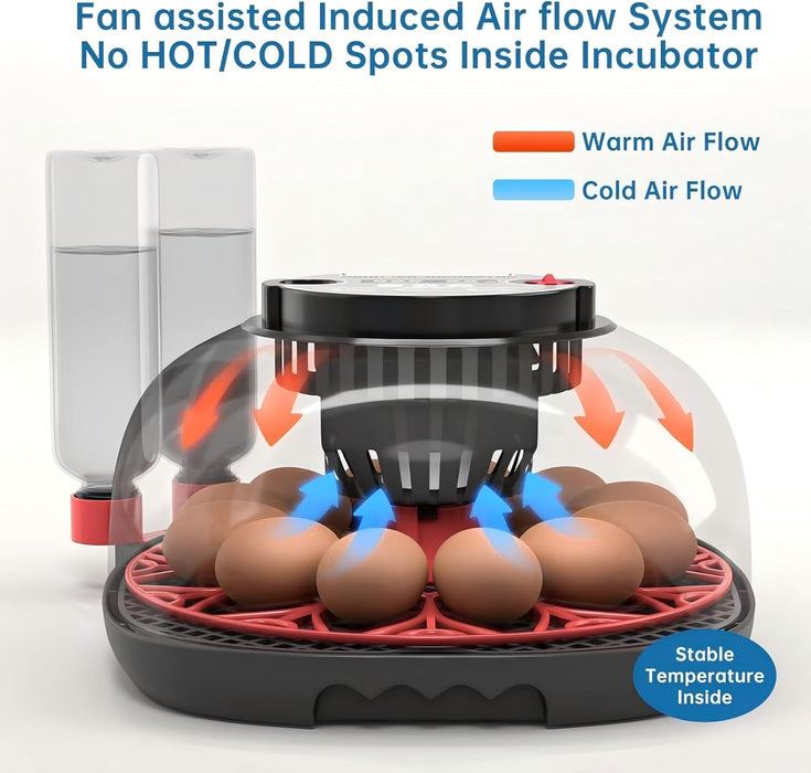 Smart Chicken Incubators for Hatching Eggs with Automatic Turner