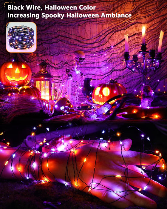 LED Solar Halloween Fairy Lights Outside Spooky Decorations