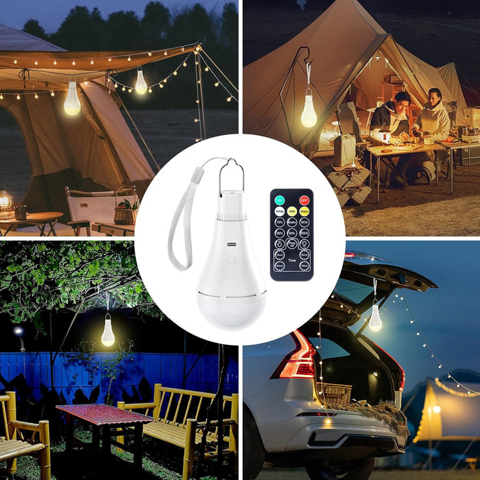 E26/E27 Rechargeable Light Bulb with Remote and Timer