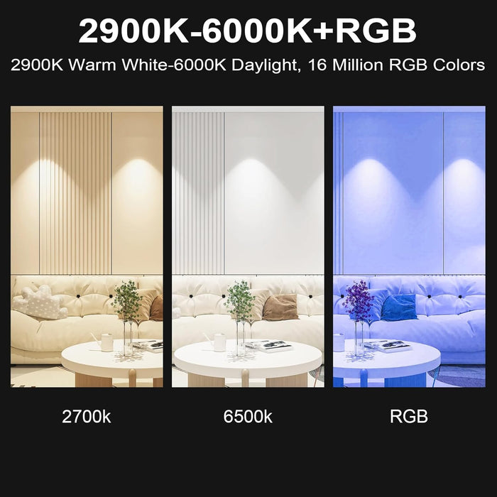 Smart WiFi GX53 Color Changing Light Bulbs Dimmable 700LM 7W - 4Pack