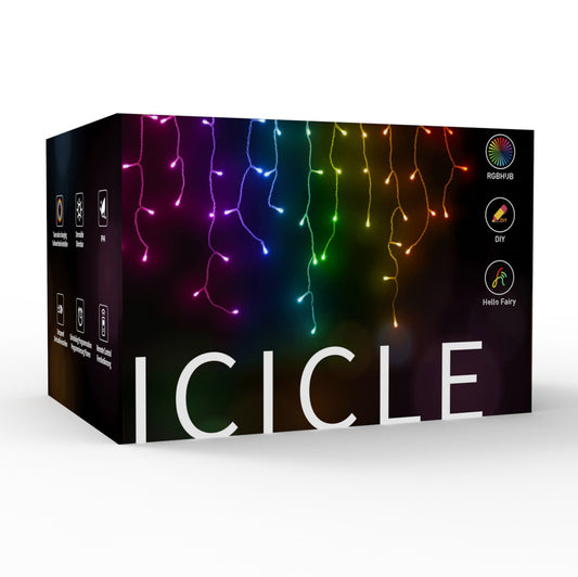 Programmable RGBIC Icicle Holiday Lights