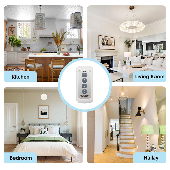 In-wall Single Pole Light Switch Remote Kit No Wi-Fi or App Needed 2-Pack