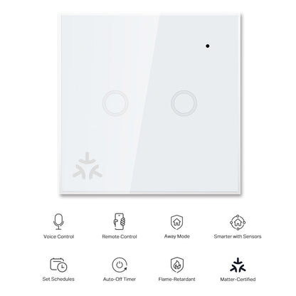 Matter over WiFi Smart Light Switch Neutral Wire Required (EU/UK Version)