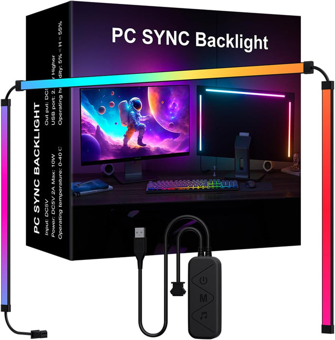 PC Sync Backlight for 24"-34" Gaming Display RGB Phantom Ambiance Light Bar