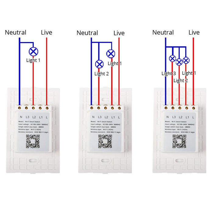 Smart WiFi Touch Switch 2 Gang - US Version