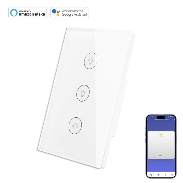 Smart WiFi Touch Switch 3 Gang - US Version