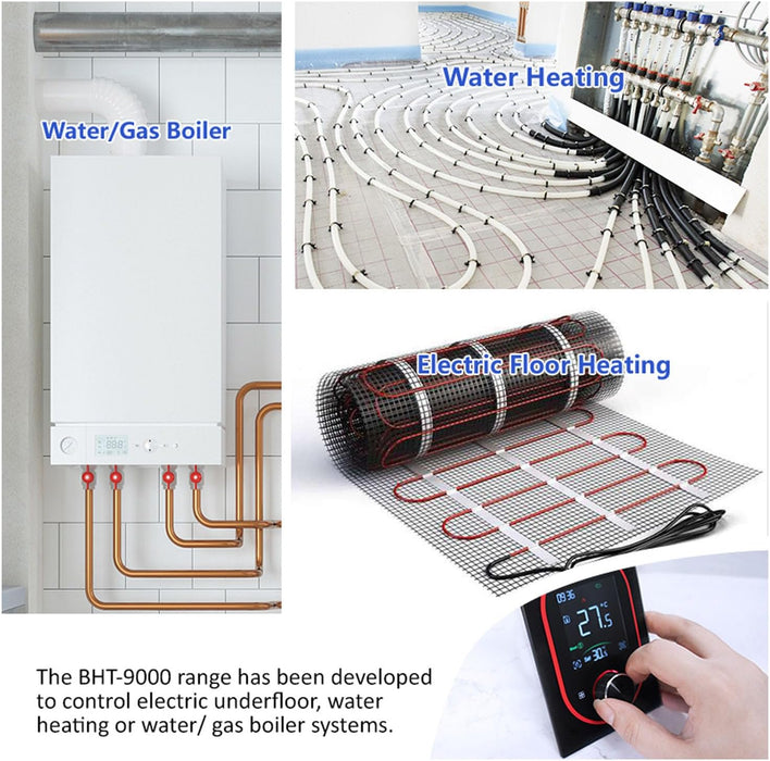 Smart Knob Thermostat WiFi Enabled Programmable Temperature Control For Electric/Water Heating/Gas Boiler