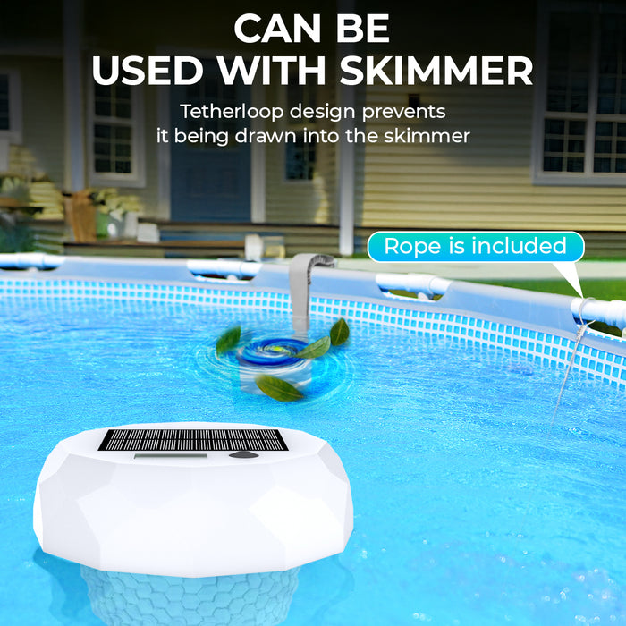 Solar Powered Floating Digital Pool Thermometer RGB Lights