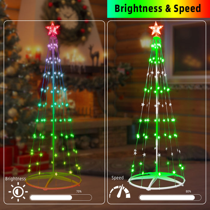 Smart Christmas Cone Tree Star String Lights USB-powered 2025 NEW