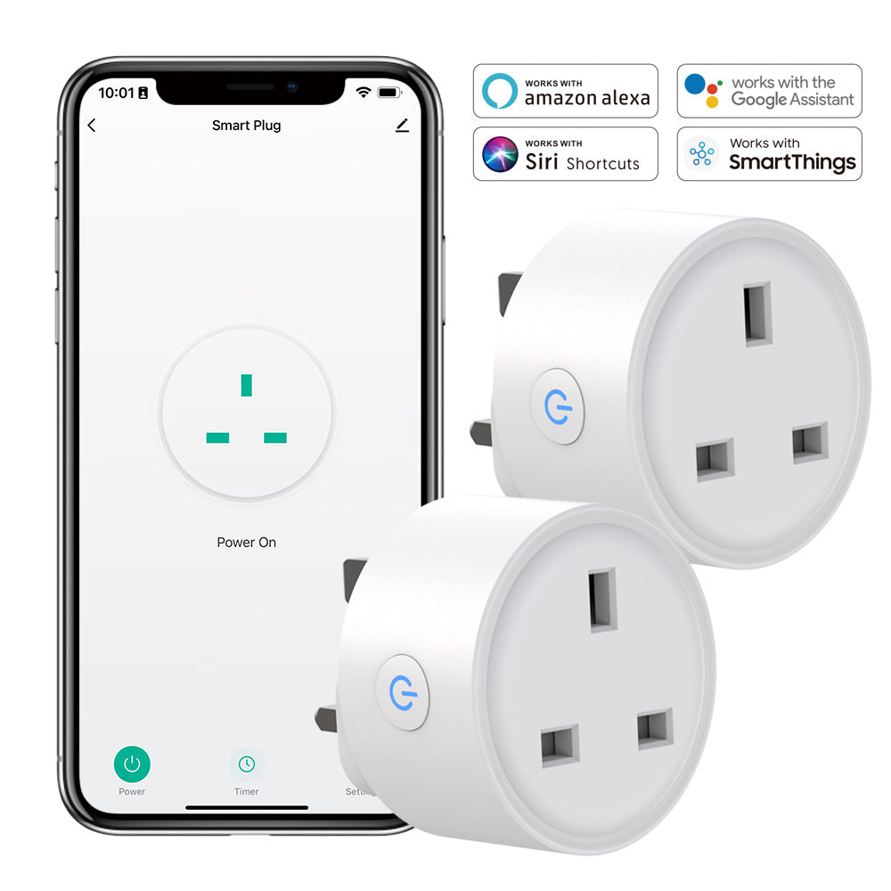 Outdoor Smart Plug, Outdoor Wi-Fi Outlet with 2 Sockets, Compatible with  SmartThings, Alexa, Google Home, Wireless Remote Control/Timer by  Smartphone