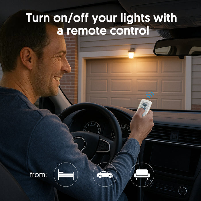 In-wall Single Pole Light Switch Remote Kit No Wi-Fi or App Needed 2-Pack