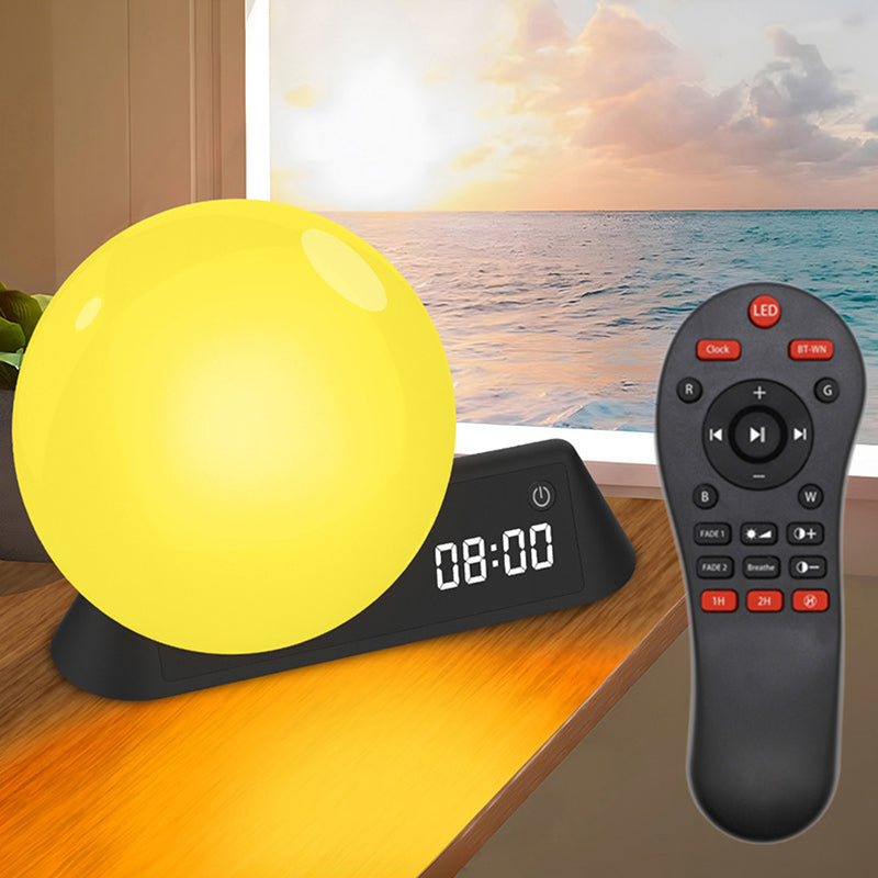 Smart Wake Up Light Alarm Clock BT Speaker Works with Alexa