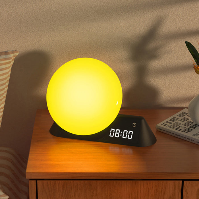 Smart Wake Up Light Alarm Clock BT Speaker Works with Alexa