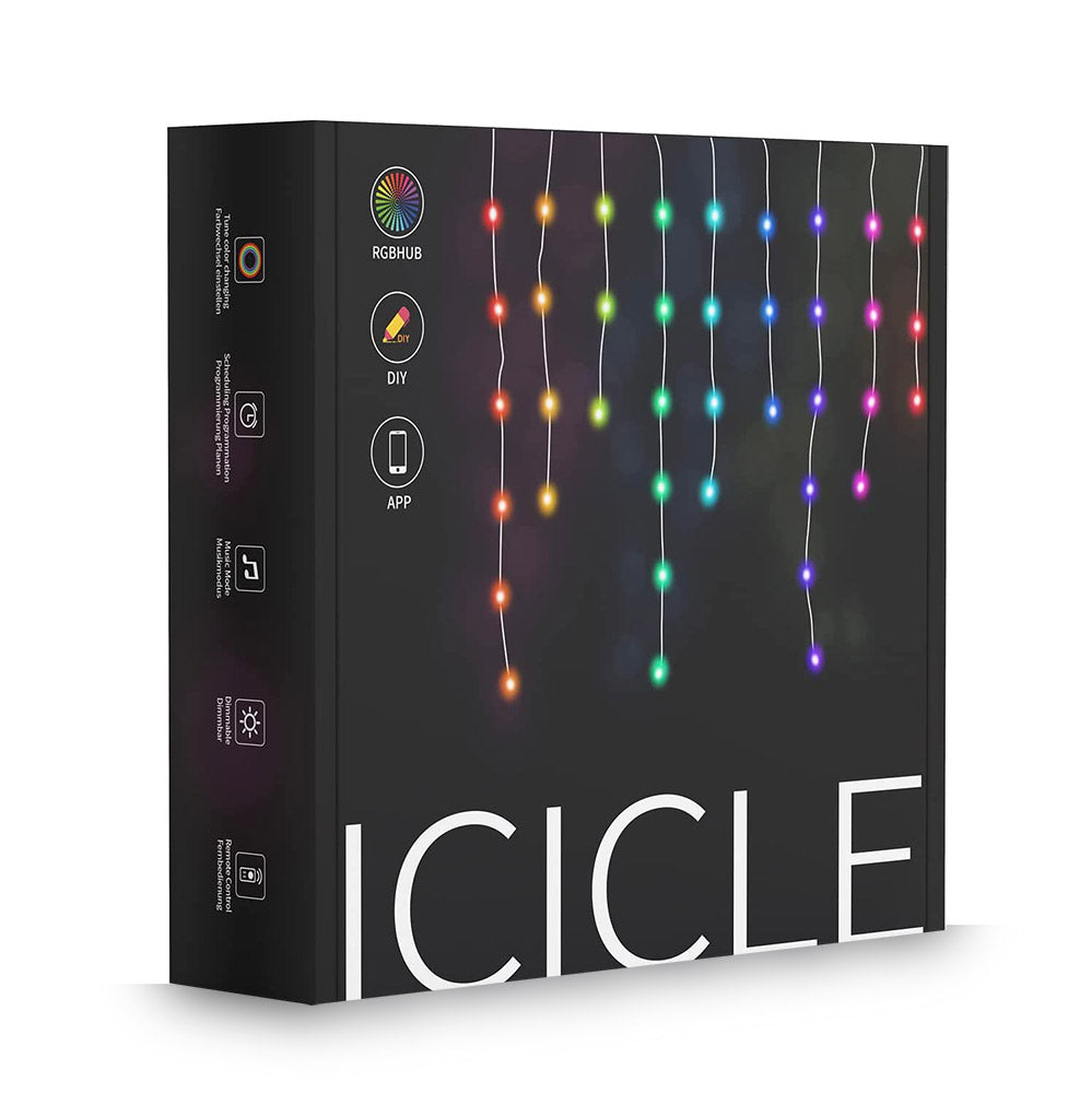 Programmable 33ft RGBIC Icicle Holiday Lights Outdoor Waterproof App-controlled