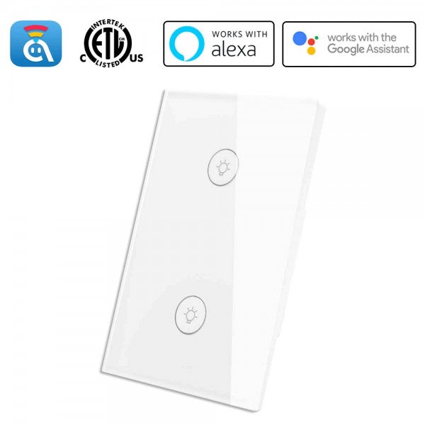 Smart WiFi Touch Switch 2 Gang - US Version