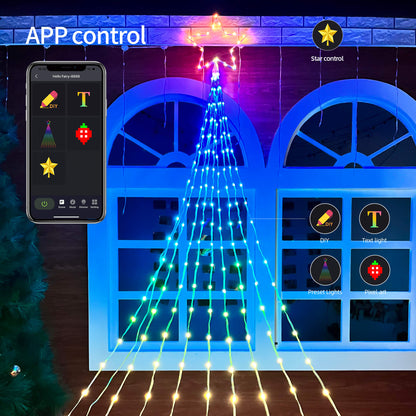 Holiday Decorations Star String Lights 344 RGBW LED DIY Effects