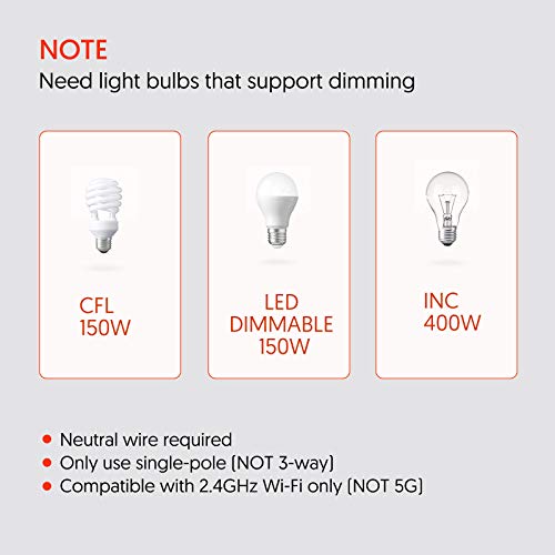 Smart Light Switch with Remote Neutral Required (US Version