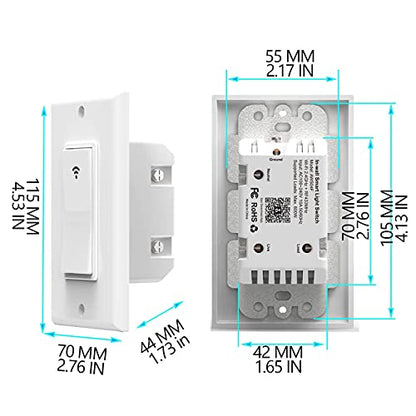 Smart Light Switch with Remote Neutral Required (US Version)