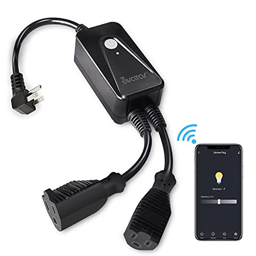 Dual-outlet Smart Dimmer Plug Outdoor Waterproof (US Version ...