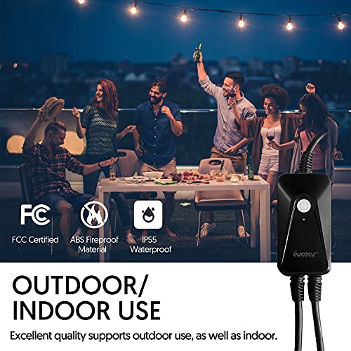 Dual-outlet Smart Dimmer Plug Outdoor Waterproof (US Version)