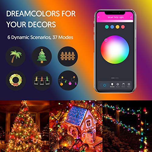 Smart Outdoor String Lights 60LEDs 32.8FT/10M