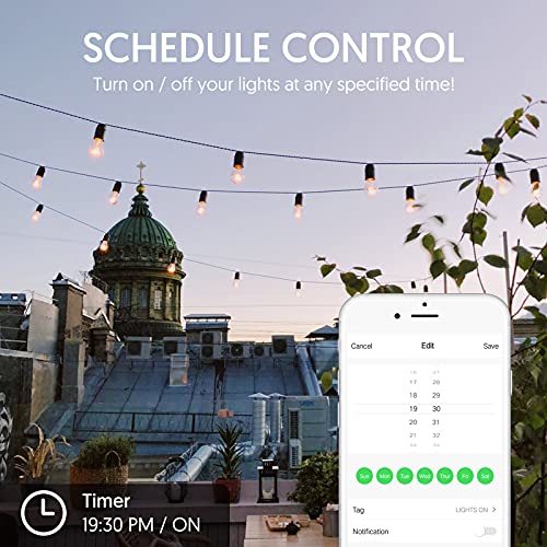 Dual-outlet Smart Dimmer Plug Outdoor Waterproof (US Version)