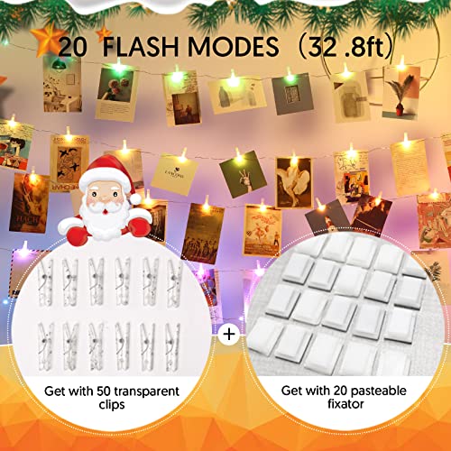 Smart Photo Clip LED Fairy Lights RGBIC Music Sync