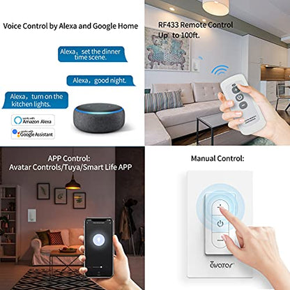 Smart Dimmer Switch with Remote Neutral Required (US Version)