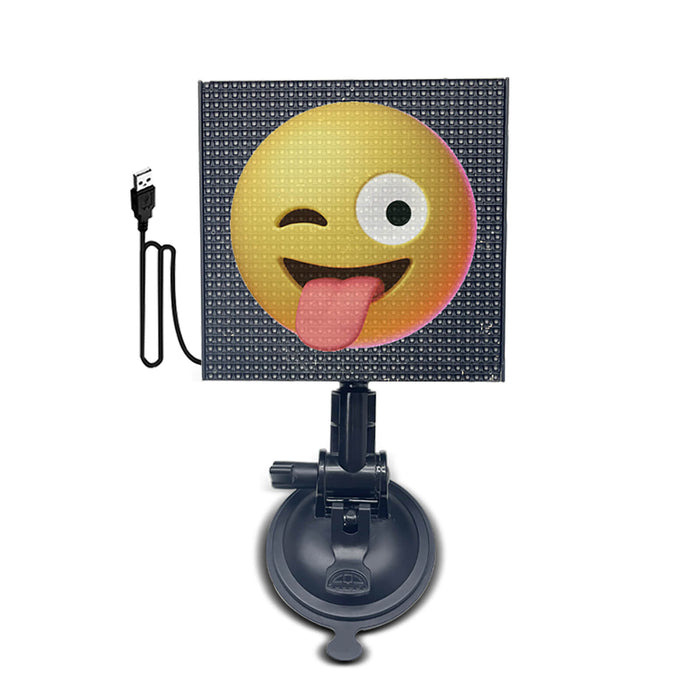 Car LED Display Screen Pixel Art Digital Frame Interactive Bluetooth APP Controlled Sign with Mounting Bracket