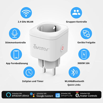 Smart EU Wi-Fi Plug - 4 PACK