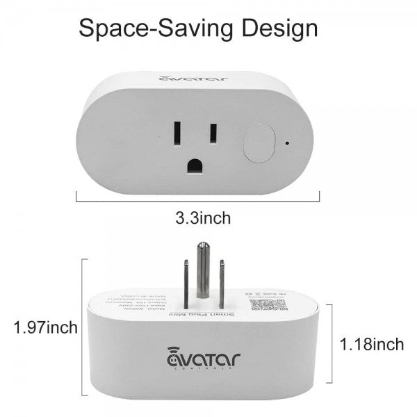 Smart Oval Mini WiFi Plug (2Pack US Version)
