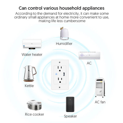 Smart in-Wall Outlet with USB Port