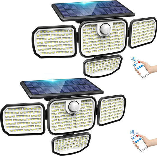 Solar Powered Outdoor Sensor Lights - 2 Pack