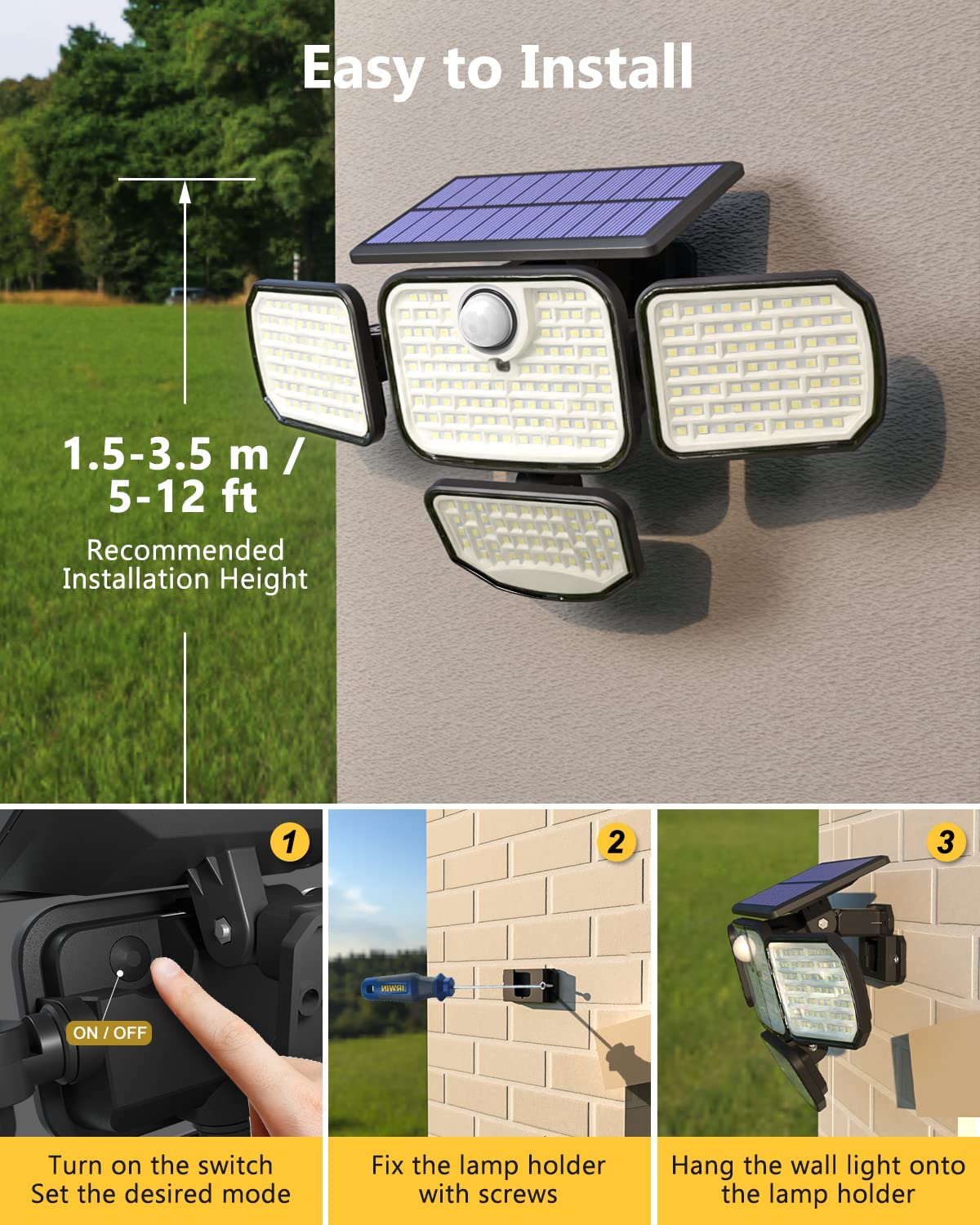 Solar Powered Outdoor Sensor Lights - 2 Pack – AvatarControls
