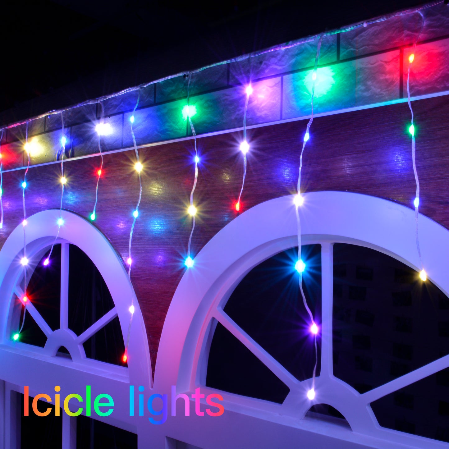 Programmable 33ft RGBIC Icicle Holiday Lights Outdoor Waterproof App-controlled