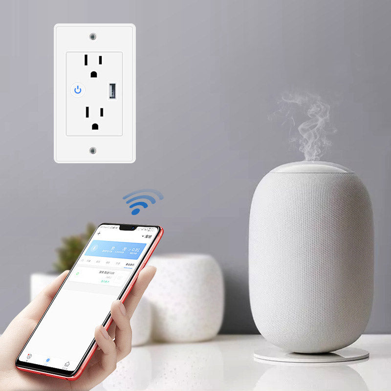 Smart in-Wall Outlet with USB Port