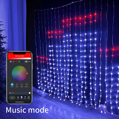 Smart Curtain Lights String with 400 RGB LEDs DIY Your Effects