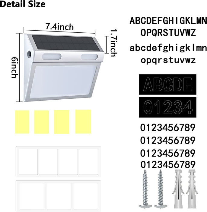 Solar House Numbers for Outside