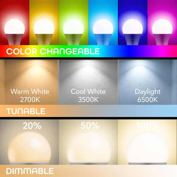 E27 A60 WiFi Smart Bulb RGBCW 9W