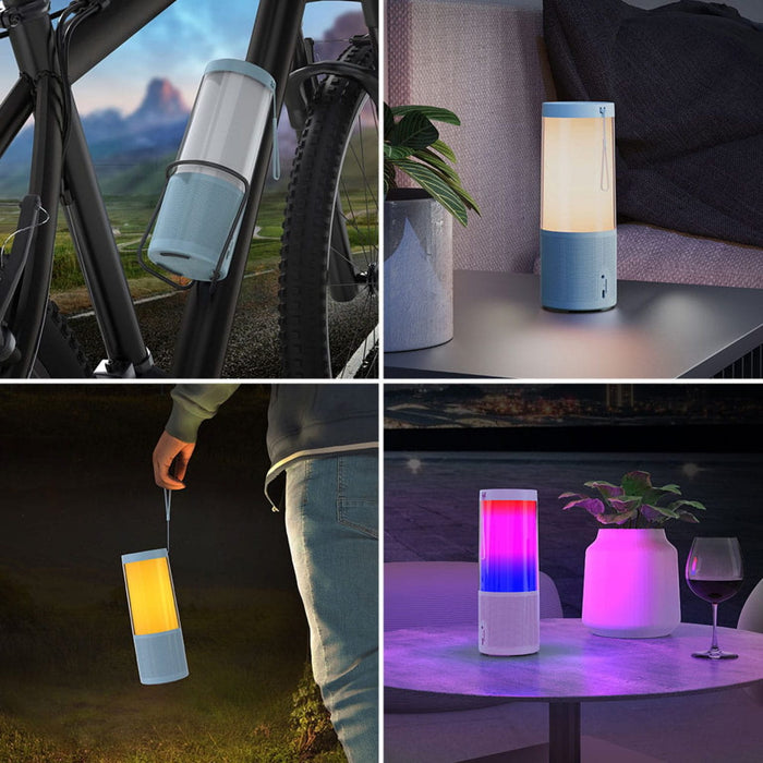 Portable Bluetooth speaker and USB computer speaker with FM radio & Magic light show