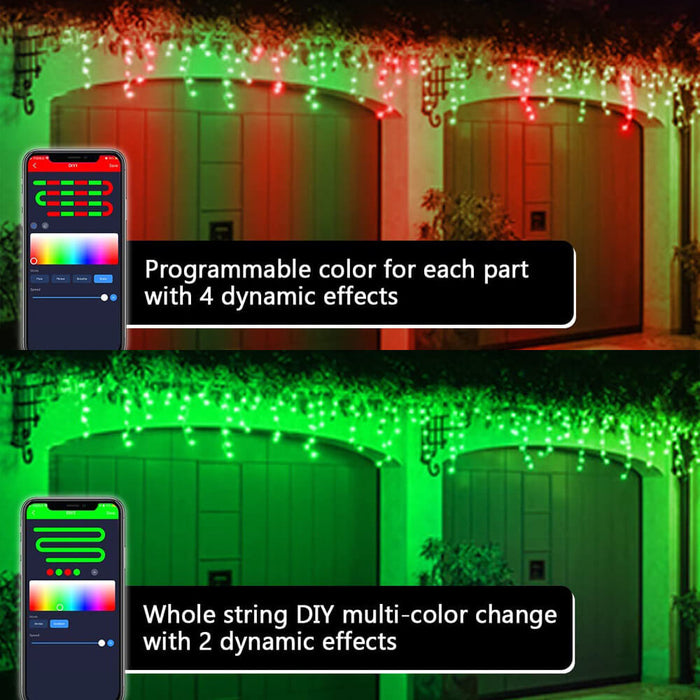 Smart Icicle Christmas Lights 99FT 897LEDs Hello Fairy App Remote Control