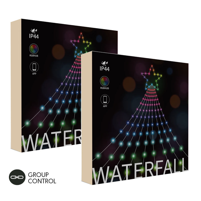 Waterfall Christmas Decorations Star String Lights